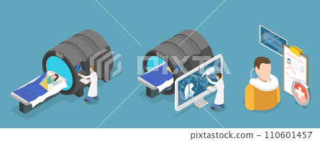 3D Isometric Flat Vector Illustration of Diagnostic Radiology 3D Isometric Flat Vector Illustration of Diagnostic Radiology 110601457