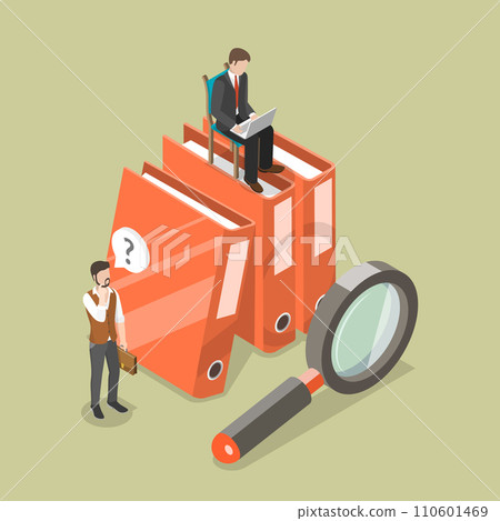 3D Isometric Flat Vector Illustration of Regulatory Compliance 110601469