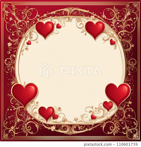 Abstract Valentine day banner, frame, border background, valentine texture. Love concept. pink, red background 110601739