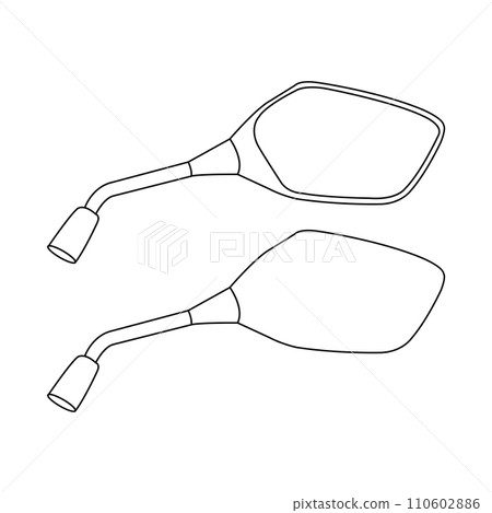 Motorcycle mirror icon 110602886