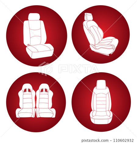 Car seat icon 110602932