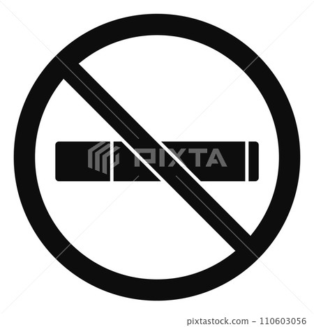 No smoking icon. Simple illustration of no smoking vector icon for web design isolated on white background 110603056