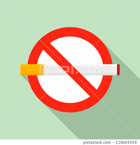 Public no smoking icon. Flat illustration of public no smoking vector icon for web design 110603059