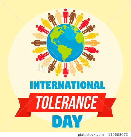 International tolerance day concept background. Flat illustration of international tolerance day vector concept background for web design 110603072