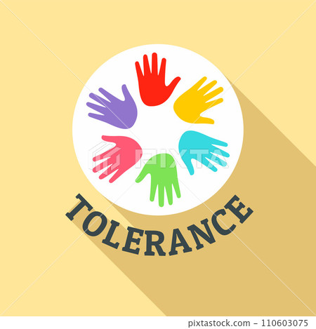 Hand people tolerance logo. Flat illustration of hand people tolerance vector logo for web design 110603075