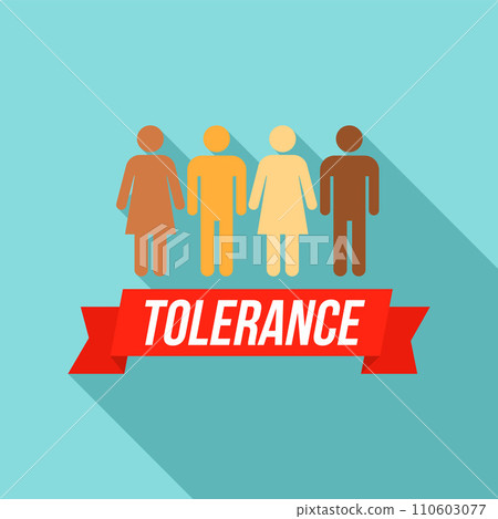 People tolerance logo. Flat illustration of people tolerance vector logo for web design 110603077