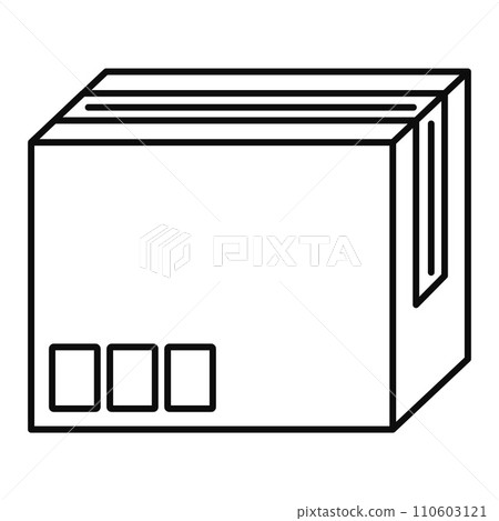 Carton box icon. Outline illustration of carton box vector icon for web design isolated on white background Carton box icon. Outline illustration of carton box vector icon for web design isolated on white background 110603121