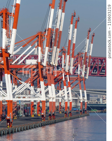 Gantry crane and container terminal at Osaka Port Inner Port 110603219