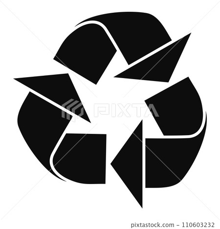 Recycle sign icon. Simple illustration of recycle sign vector icon for web design isolated on white background 110603232