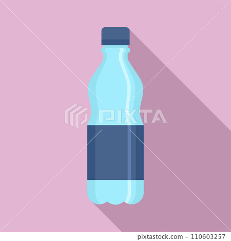 Plastic water bottle icon. Flat illustration of plastic water bottle vector icon for web design Plastic water bottle icon. Flat illustration of plastic water bottle vector icon for web design 110603257