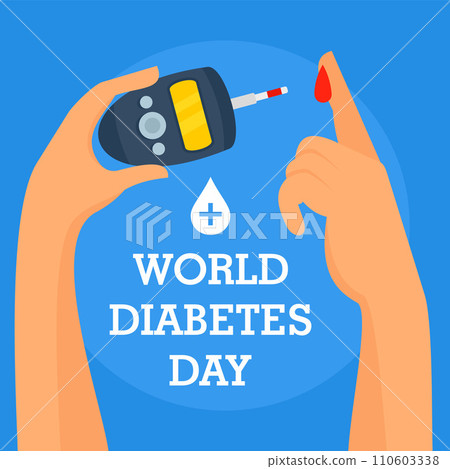Human diabetes day concept background. Flat illustration of human diabetes day vector concept background for web design Human diabetes day concept background. Flat illustration of human diabetes day vector concept background for web design 110603338