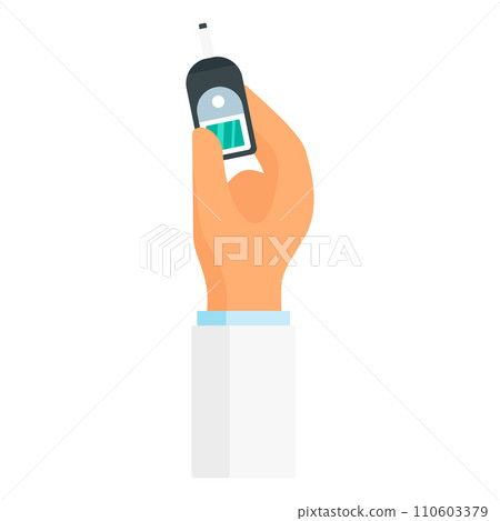 Glucometer icon. Flat illustration of glucometer vector icon for web design Glucometer icon. Flat illustration of glucometer vector icon for web design 110603379