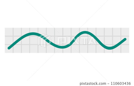 Green linear graph icon. Flat illustration of green linear graph vector icon for web design Green linear graph icon. Flat illustration of green linear graph vector icon for web design 110603436
