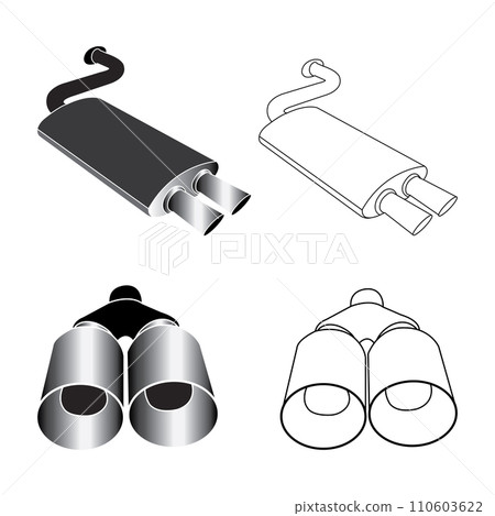 Car exhaust icon 110603622