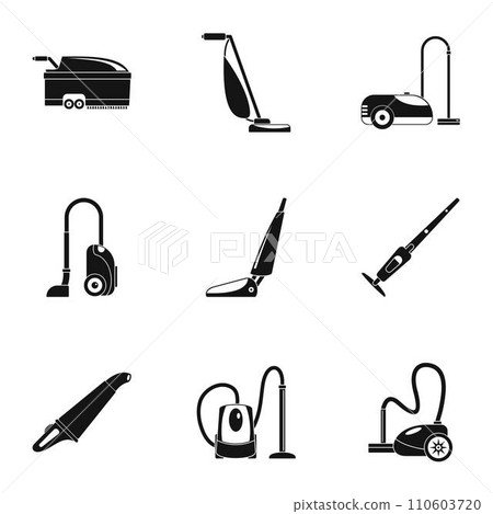 Carpet sweeper icon set. Simple set of 9 carpet sweeper vector icons for web design on white background 110603720