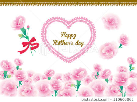 Mother's Day Heart Design Material 110603865