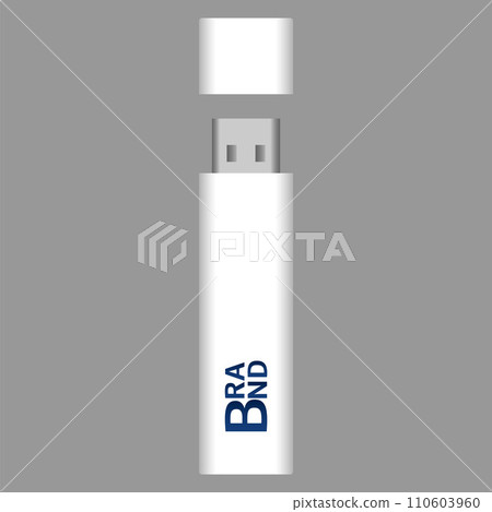 White usb flash memory icon. Realistic illustration of white usb flash memory vector icon for web design White usb flash memory icon. Realistic illustration of white usb flash memory vector icon for web design 110603960