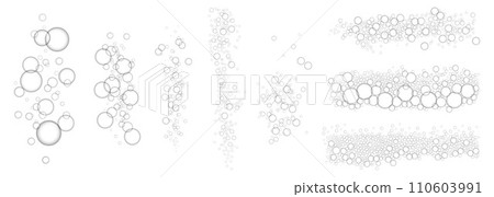 Bubbles underwater concept background. Realistic illustration of bubbles underwater vector concept background for web design 110603991