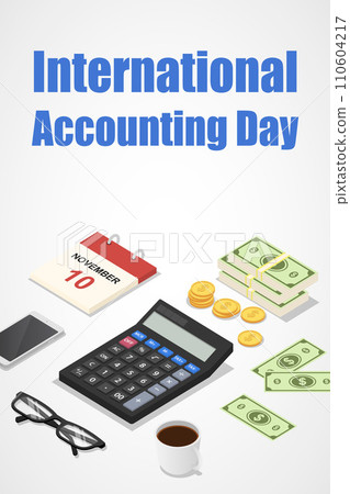 International accounting day concept background. Isometric illustration of international accounting day vector concept background for web design International accounting day concept background. Isometric illustration of international accounting day vector concept background for web design 110604217