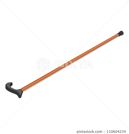 Wood walk stick icon set. Isometric set of wood walk stick vector icons for web design isolated on white background Wood walk stick icon set. Isometric set of wood walk stick vector icons for web design isolated on white background 110604234