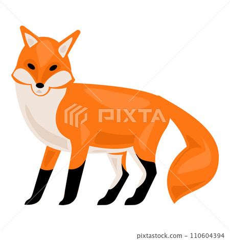 Forest fox icon. Cartoon of forest fox vector icon for web design isolated on white background Forest fox icon. Cartoon of forest fox vector icon for web design isolated on white background 110604394