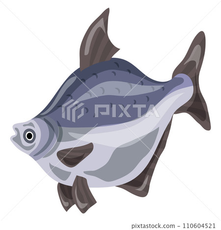 Bluegill fish icon. Cartoon of bluegill fish vector icon for web design isolated on white background 110604521