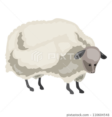 Sheep icon. Cartoon of sheep vector icon for web design isolated on white background Sheep icon. Cartoon of sheep vector icon for web design isolated on white background 110604548