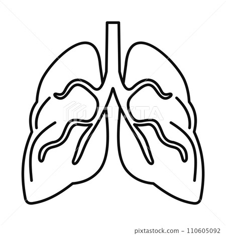 Tuberculosis lungs icon. Outline illustration of tuberculosis lungs vector icon for web design isolated on white background 110605092