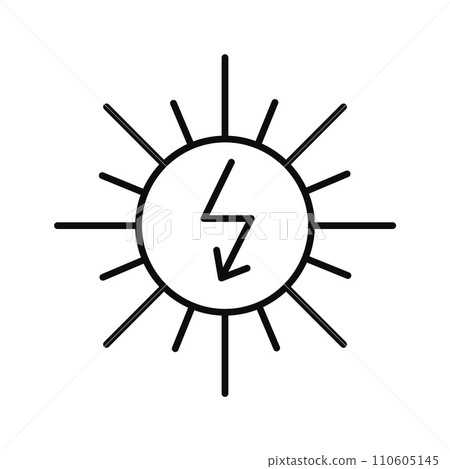 Energy of sun icon. Outline illustration of energy of sun vector icon for web design isolated on white background Energy of sun icon. Outline illustration of energy of sun vector icon for web design isolated on white background 110605145