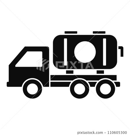 Petrol truck icon. Simple illustration of petrol truck vector icon for web design isolated on white background 110605300