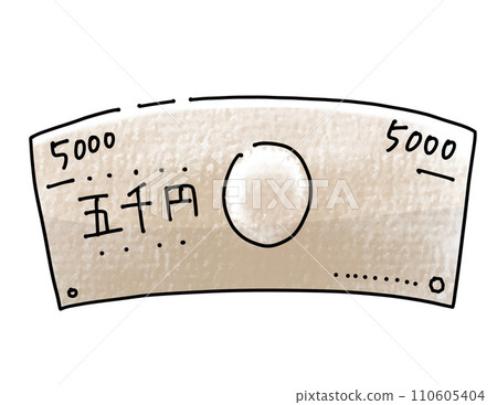 寬鬆簡約5000日圓鈔票單品模擬風格 寬鬆簡約5000日圓鈔票單品模擬風格 110605404