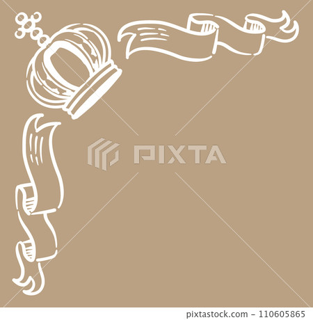 使用皇冠的古董裝飾。你可以做一個框架。向量素材 使用皇冠的古董裝飾。你可以做一個框架。向量素材 110605865