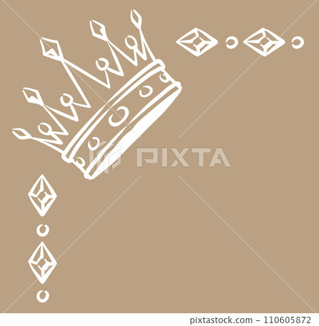 Antique decoration using a crown. You can make a frame. vector material 110605872