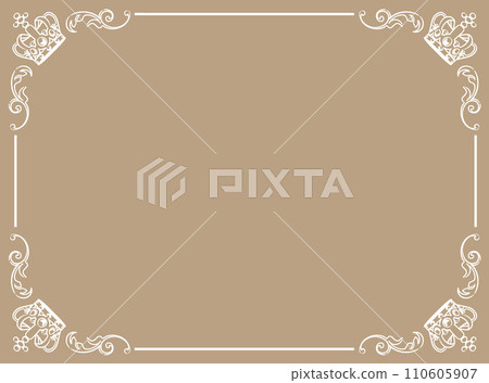Antique decorative frame using a crown. vector material Antique decorative frame using a crown. vector material 110605907