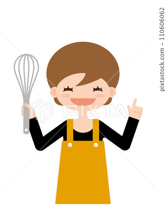 madam holding a whisk 110606062