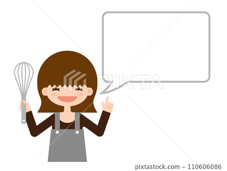 用語音氣泡煮飯的女人 用語音氣泡煮飯的女人 110606086