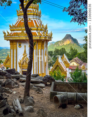 Wat Pra Putthabat Phu Kwai Ngoen, the rabbit temple, in Chiang Khan, Loei, Thailand 110606636
