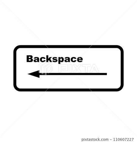 Backspace button icon Backspace button icon 110607227