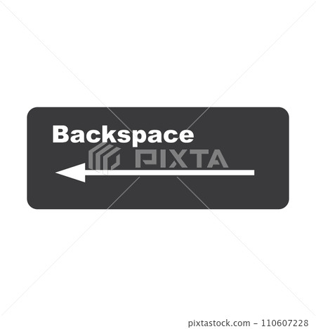 Backspace button icon Backspace button icon 110607228