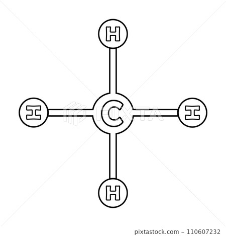 Methane molecule icon Methane molecule icon 110607232