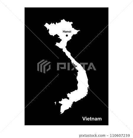 Vietnam map icon 110607239