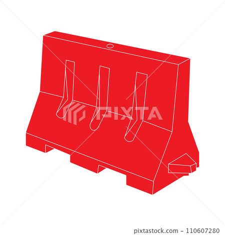Plastic road divider icon 110607280