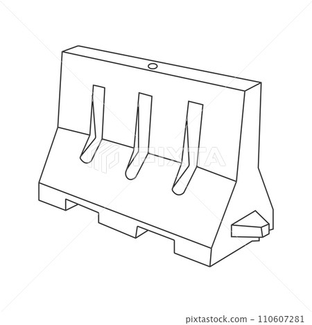 Plastic road divider icon 110607281