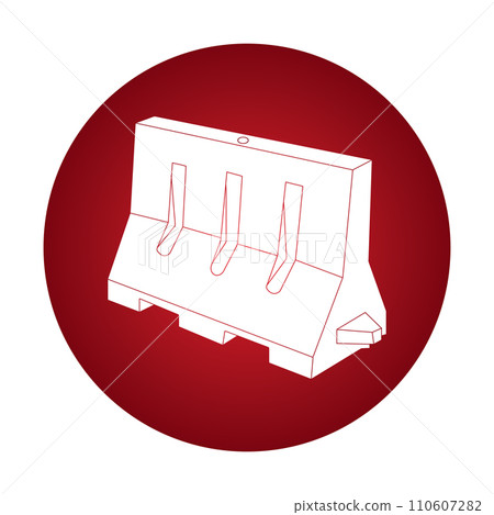 Plastic road divider icon 110607282