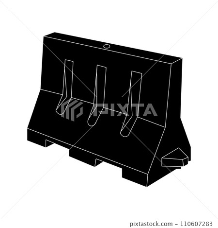 Plastic road divider icon 110607283