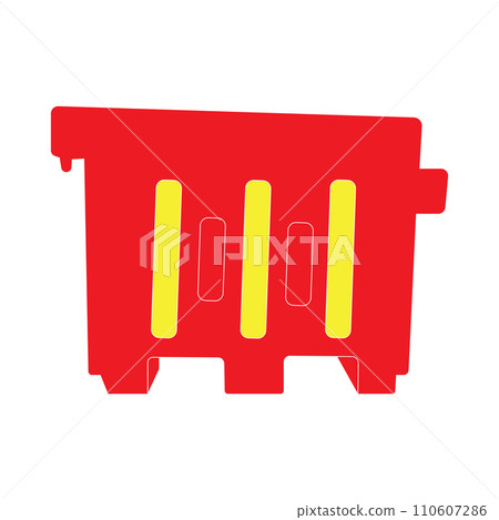 Plastic road divider icon 110607286