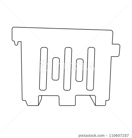 Plastic road divider icon 110607287