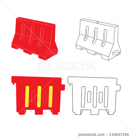 Plastic road divider icon 110607290