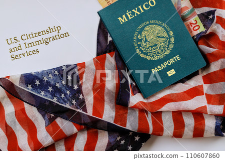 Naturalization citizenship in United States requires a passport, peso of Mexico, immigration 110607860
