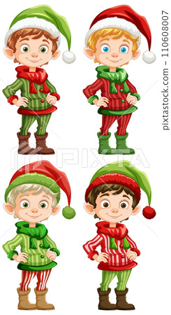 Festive Elves Ready for Christmas Cheer 110608007